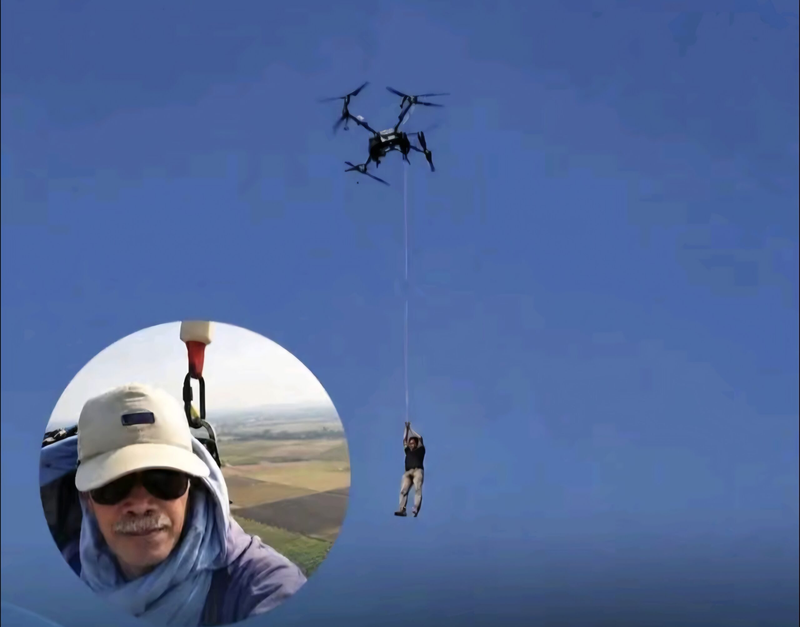 Fermeri bëhet viral në rrjet  përdor dronin si mjet transporti