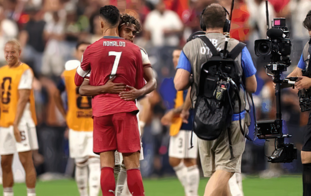 Një përqafim  dy epoka  Ronaldo i dorëzon  stafetën  Yamal it