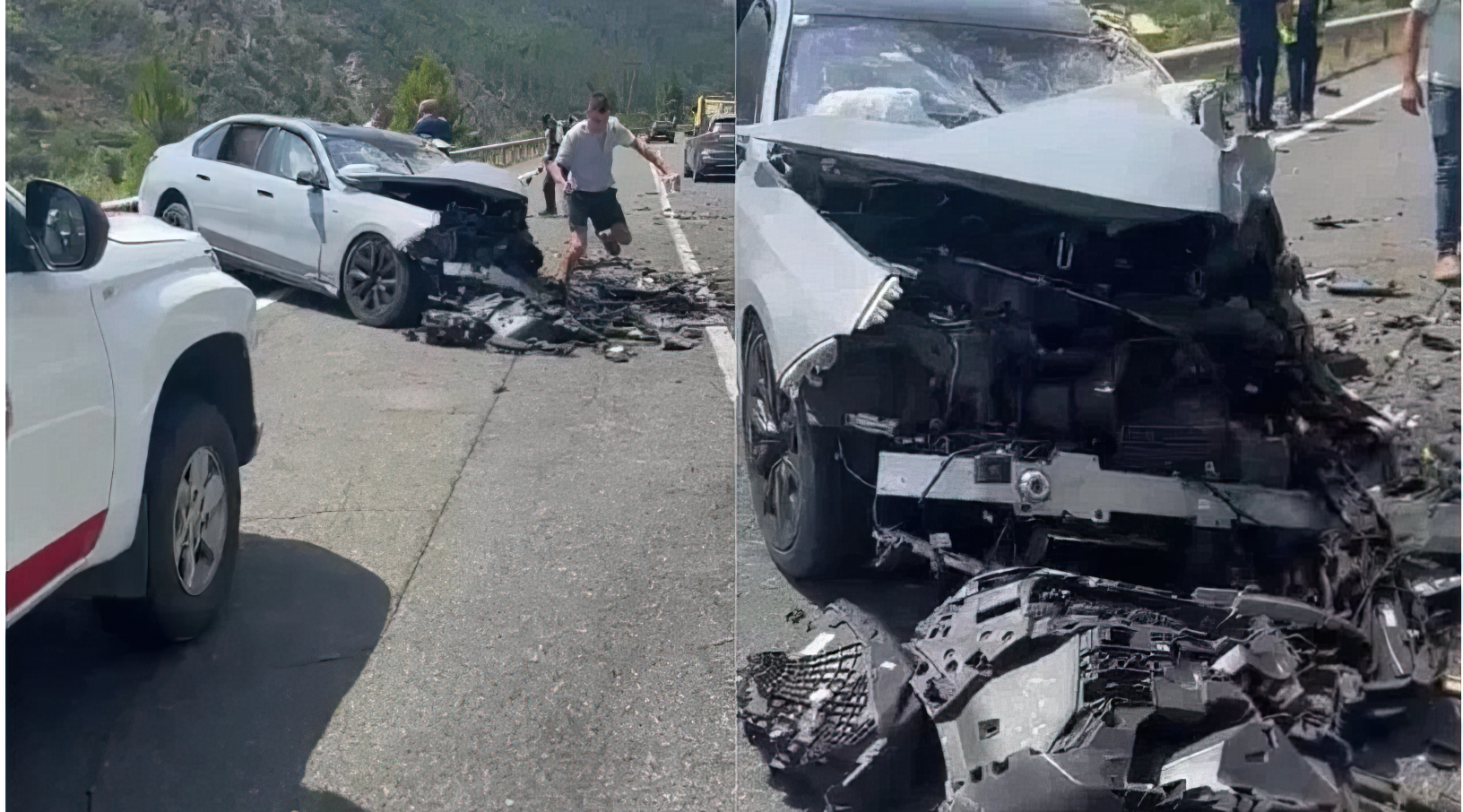 Aksident në Rrugën e Kombit  Makina përplaset me kamionin  plagosen 4 shqiptarët e Kosovës