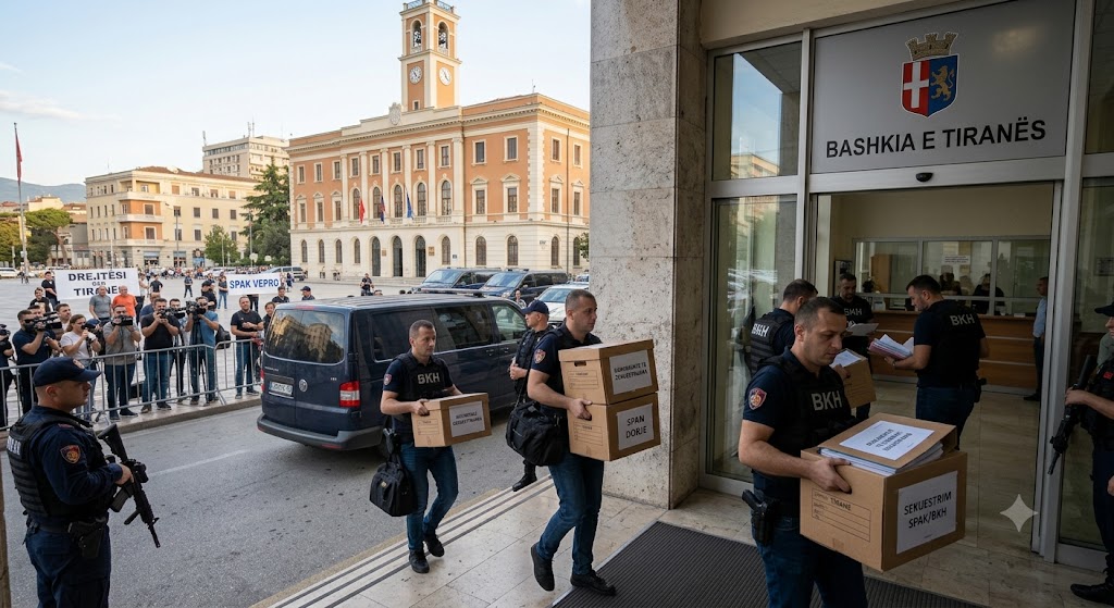 “Aksion blic” në Bashkinë Tiranë, sekuestrohen dosje e materiale me urdhër të SPAK