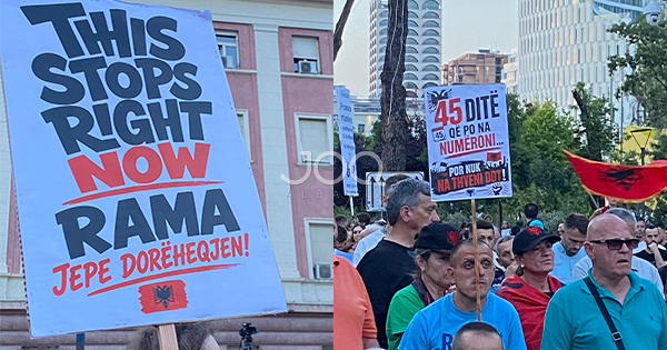 Protesta në ditën e 45 të  Qytetarët marshojnë sërish drejt Kryeministrisë