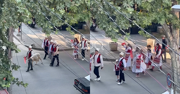 Krushqit me rroba popullore dhe dashin me fjongo “dhurojnë spektakël” në Tiranë
