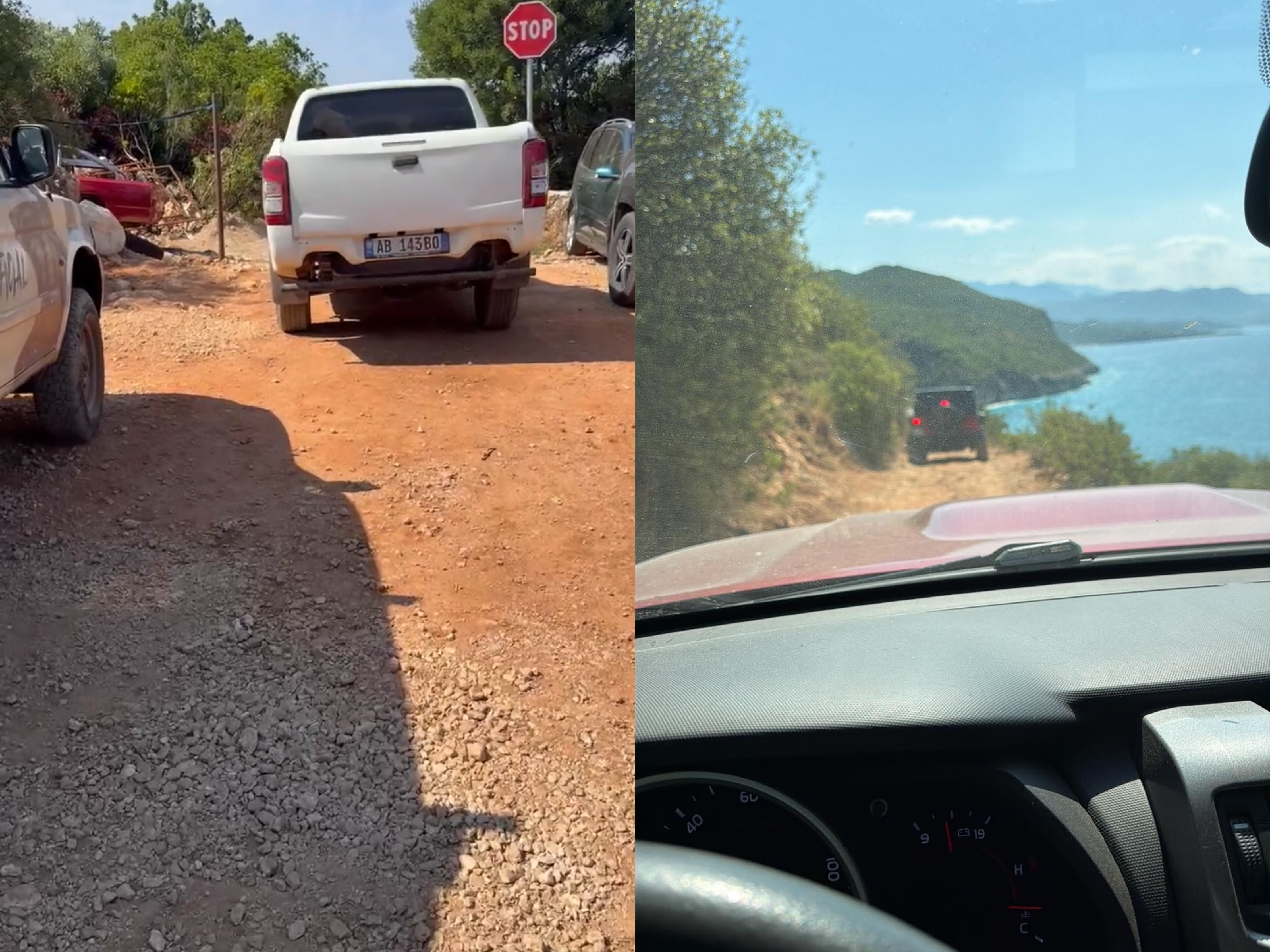  Makina e bashkisë kishte bllokuar rrugën  e tërhoqëm zvarrë për të ikur në Gjipe 
