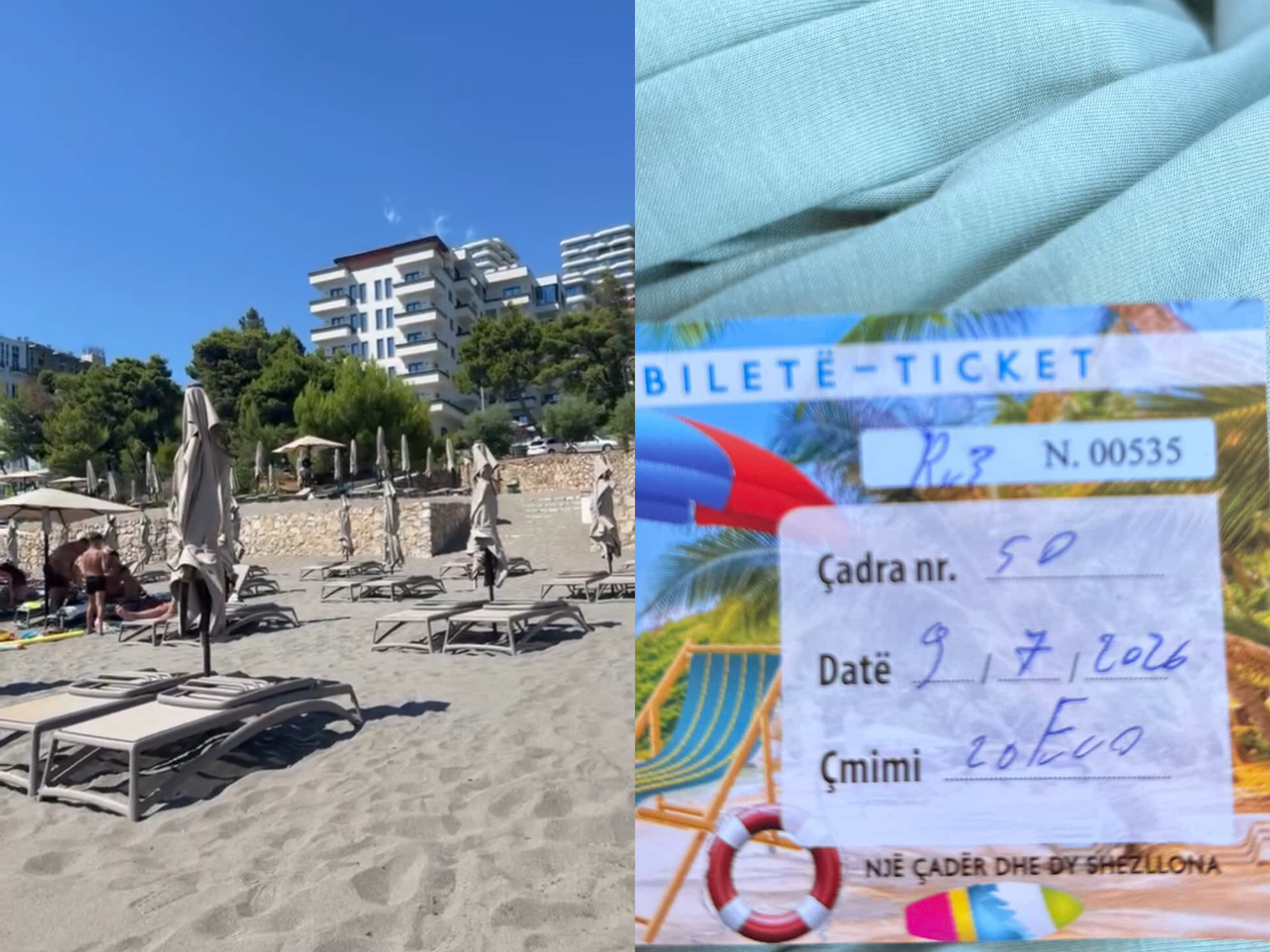 Çmimet kanë  fluturuar  te Rana e Hedhun  pushuesi ankohet për çadrën 20€