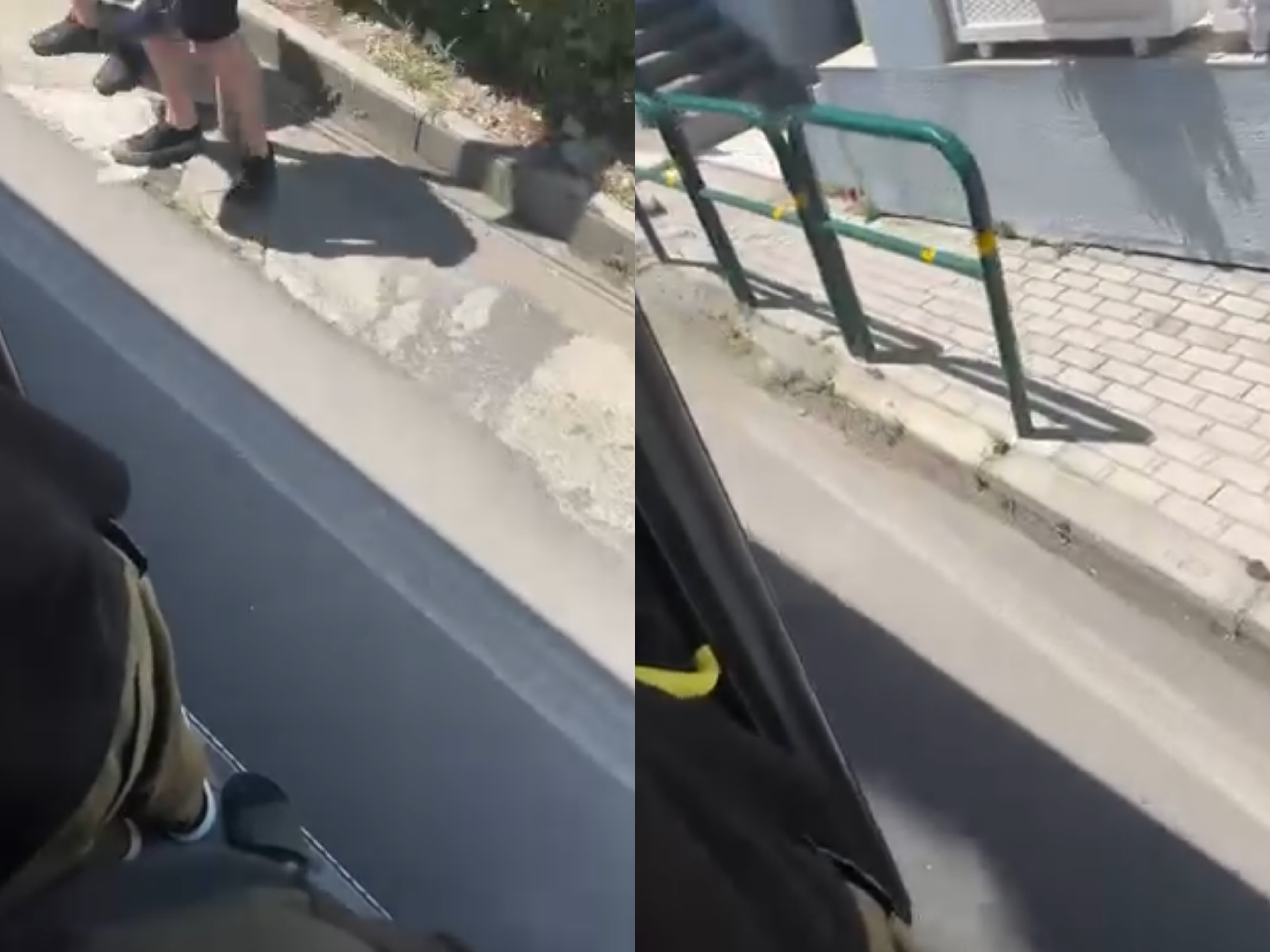 Vapë përvëluese në Golem  autobusi lëviz me derën hapur