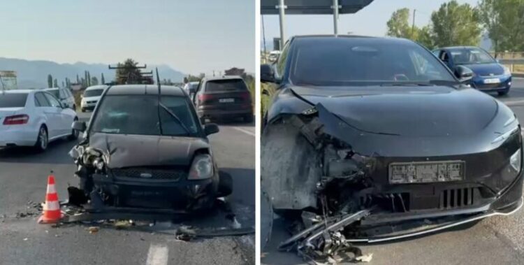 Përfshihen në aksident tre makina në aksin Lezhë Laç  plagoset një person