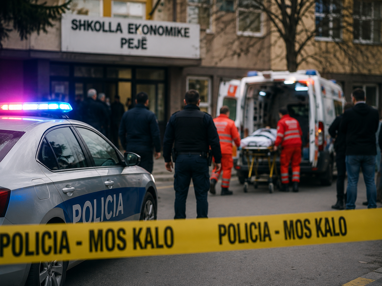 Therje me thikë tek Shkolla Ekonomike në Pejë, dy të lënduar dërgohen në Spital