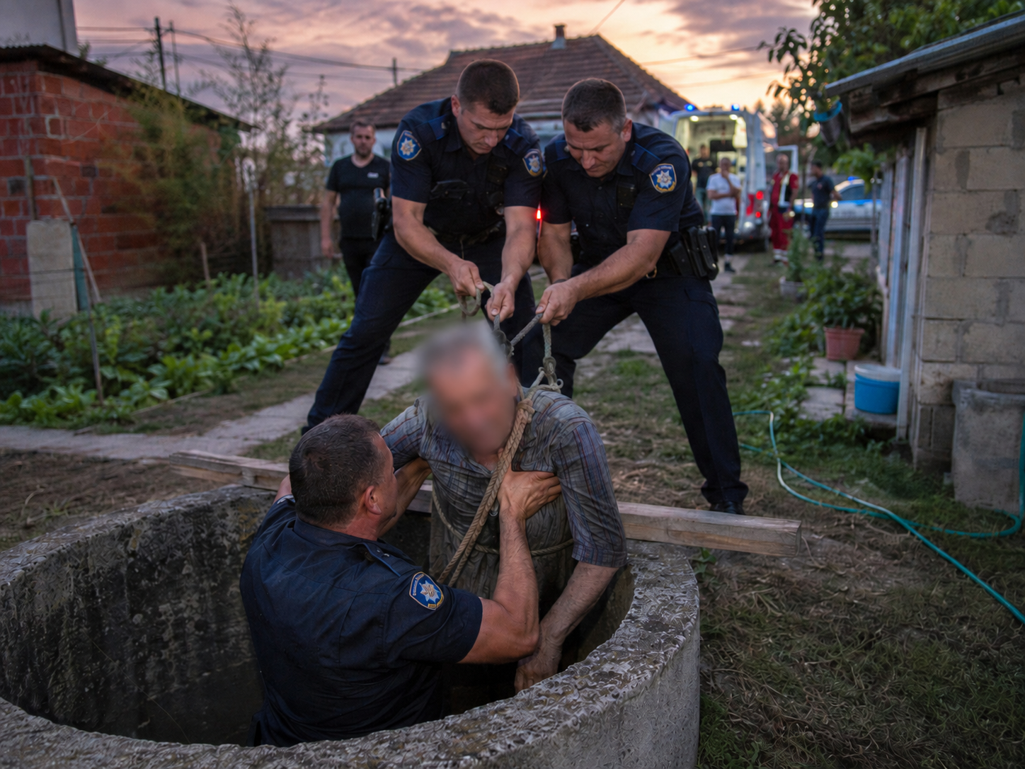 Policët në Shtime shpëtojnë 72-vjeçarin që ra 10 metra në bunar