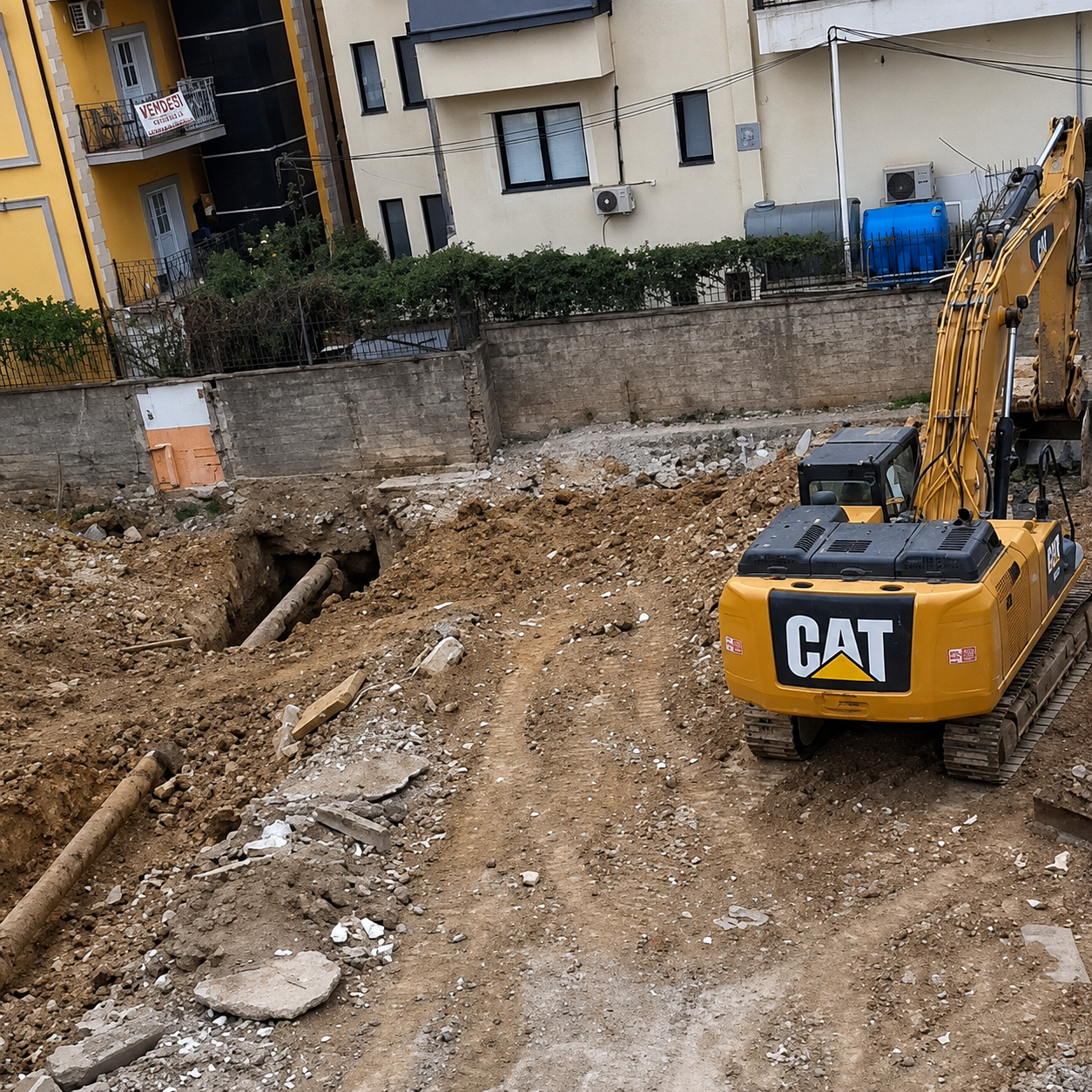 Tiranë: “Rrezikohet tubacioni 500 mm që furnizon banorët me ujë”