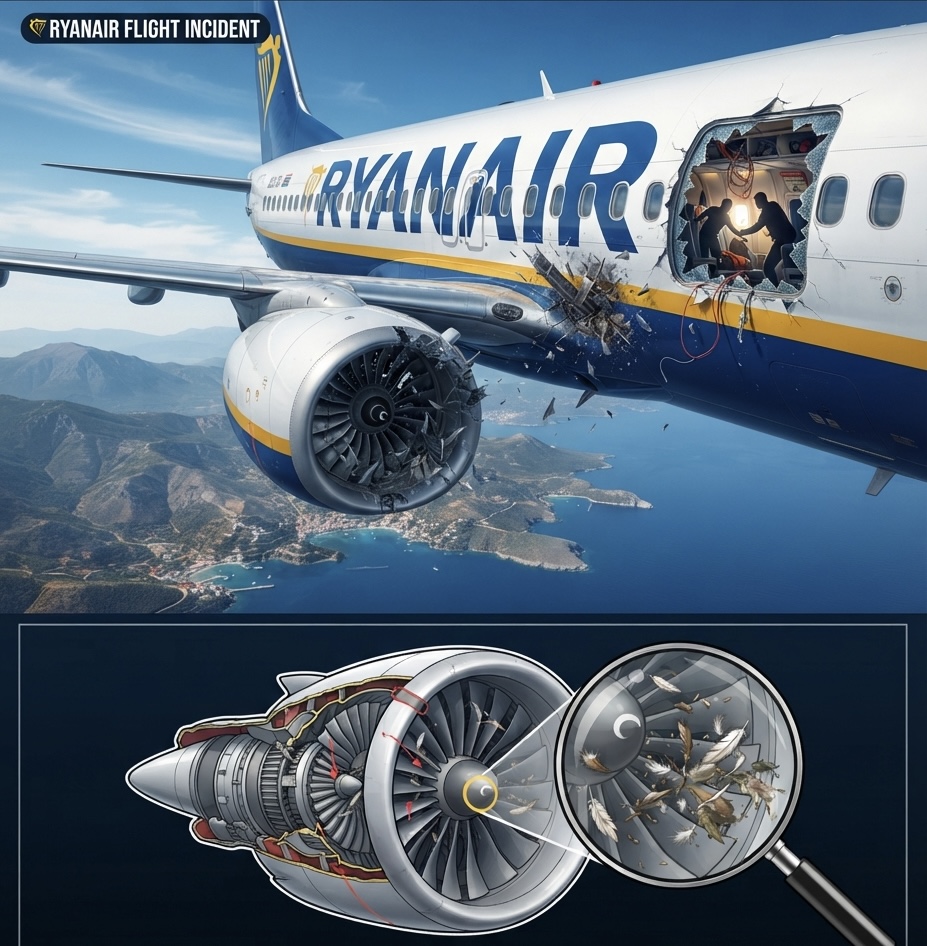 Pasagjeri u thith nga motori jashtë avionit të Ryanair  Hetimet zbulojnë çfarë ndodhi në fluturimin për Greqi