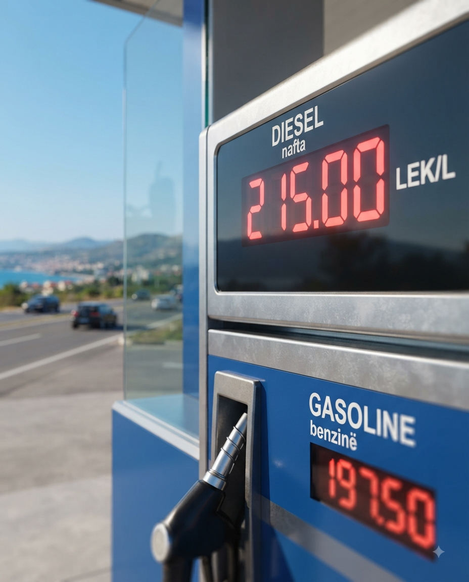 Shtrenjtohet sërish nafta në Shqipëri, çmimi kërcen në 215 lekë për litër