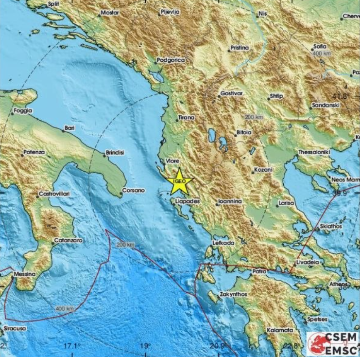 Tërmet i fortë në Himarë, lëkundjet ndjehen edhe në Vlorë e Sarandë