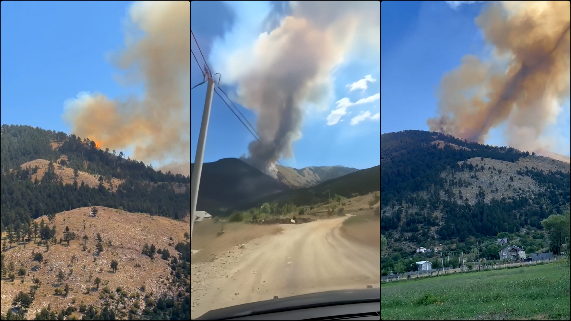 Zjarr i përmasave të mëdha në Lurë, rrezikohet Kurora
