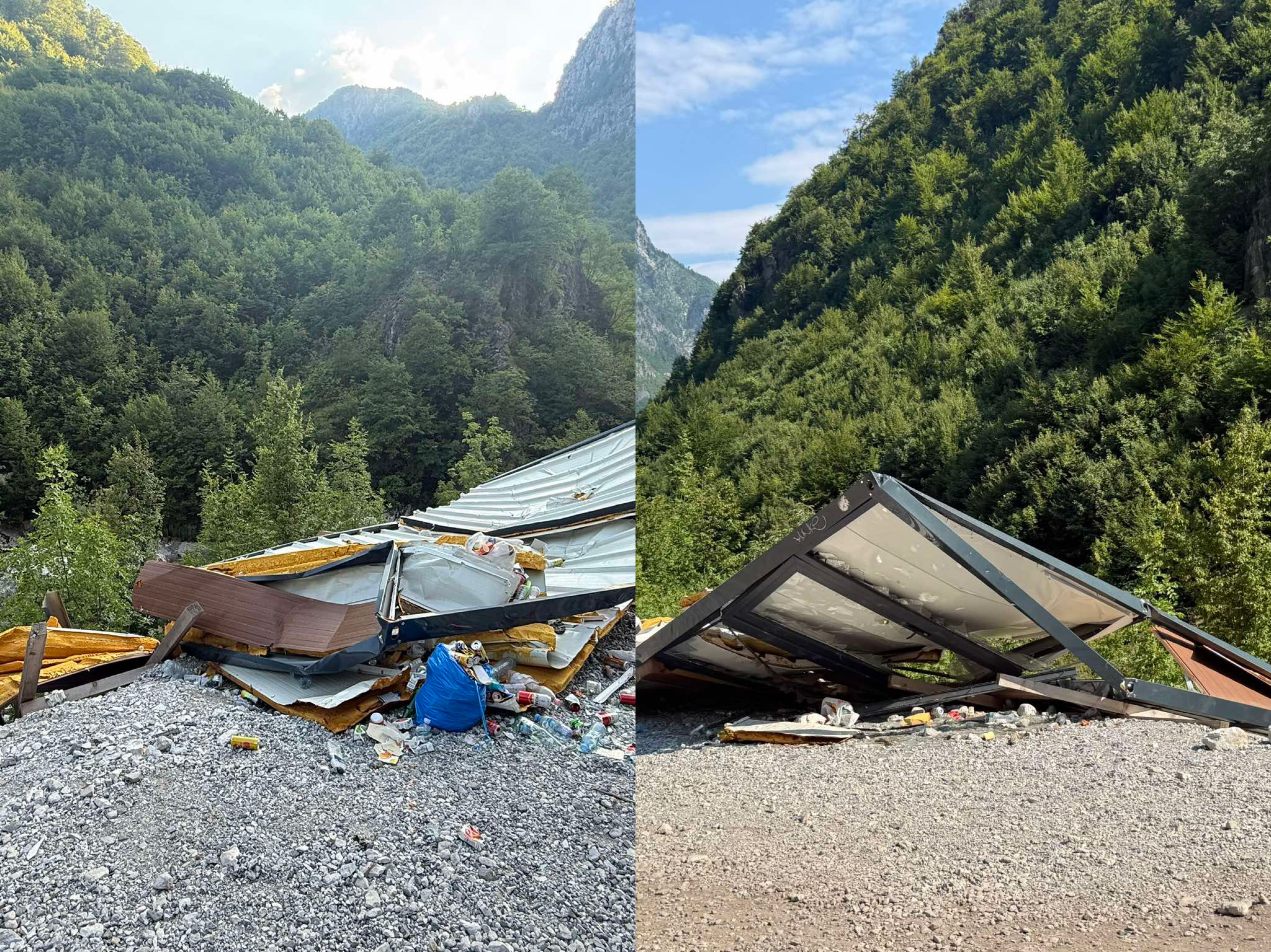 Shembën strukturat, harruan mbetjet: “Turpi 1-vjeçar para turistëve në Theth”