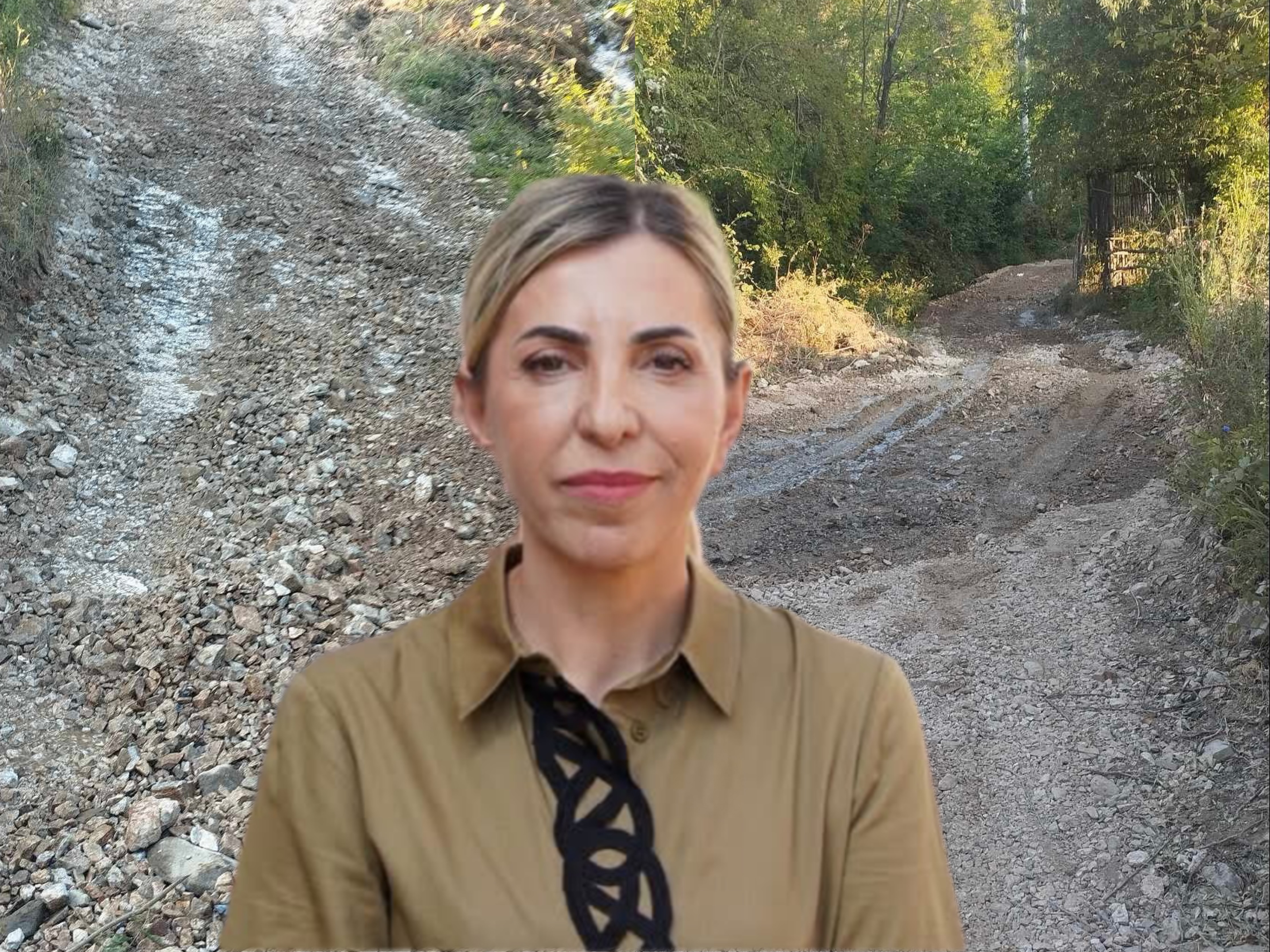  Bashkia Bulqizë shtron 50 metra çakull dhe e quan rrugën të përfunduar 