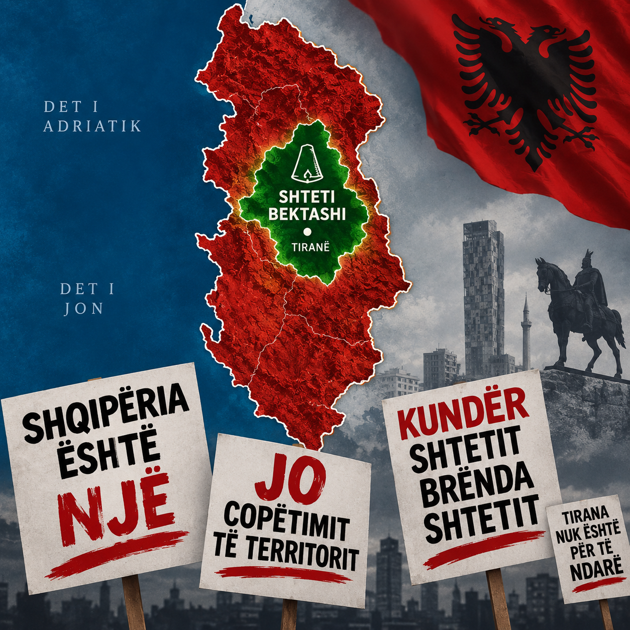 Shqiptarët e thanë fjalën e tyre, mijëra qytetarë i thonë JO “Shtetit Bektashi”