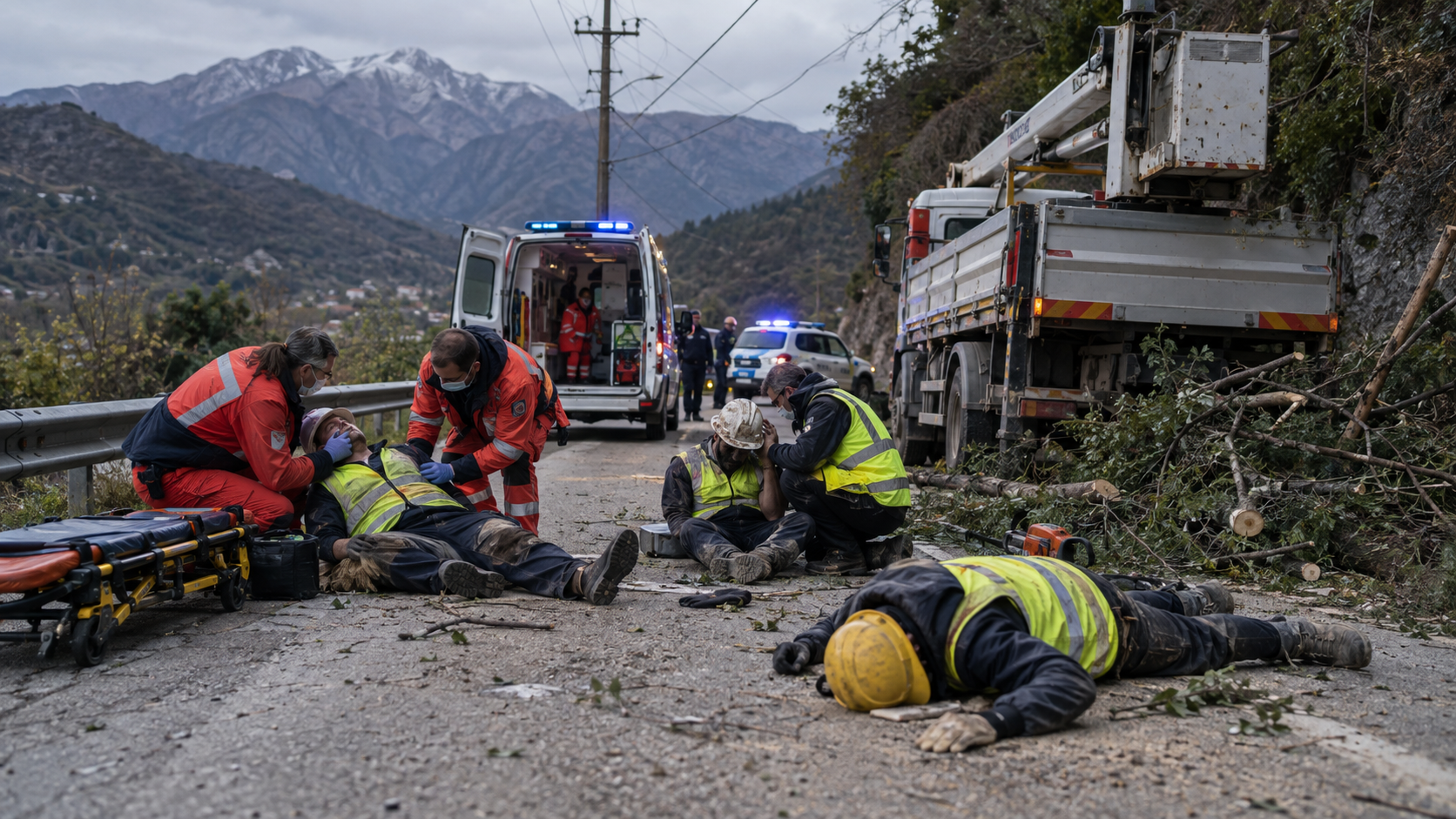 Tropojë: 4 punonjës bien në kontakt me energjinë elektrike, një viktimë dhe 3 të plagosur