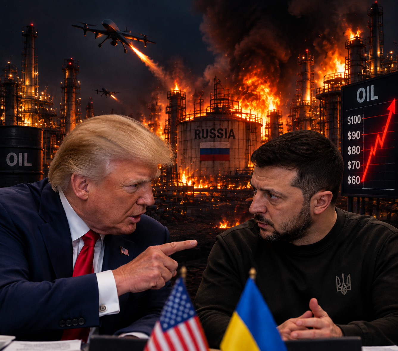 Trump i kërkon Zelensky-t të ndalë sulmet ndaj rafinerive ruse: Po sjellin rritje të çmimit të naftës!