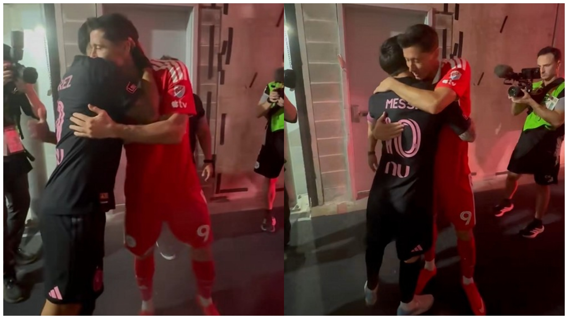 Një takim legjendar në tunel! Messi, Suárez dhe Lewandowski “bashkohen” në SHBA