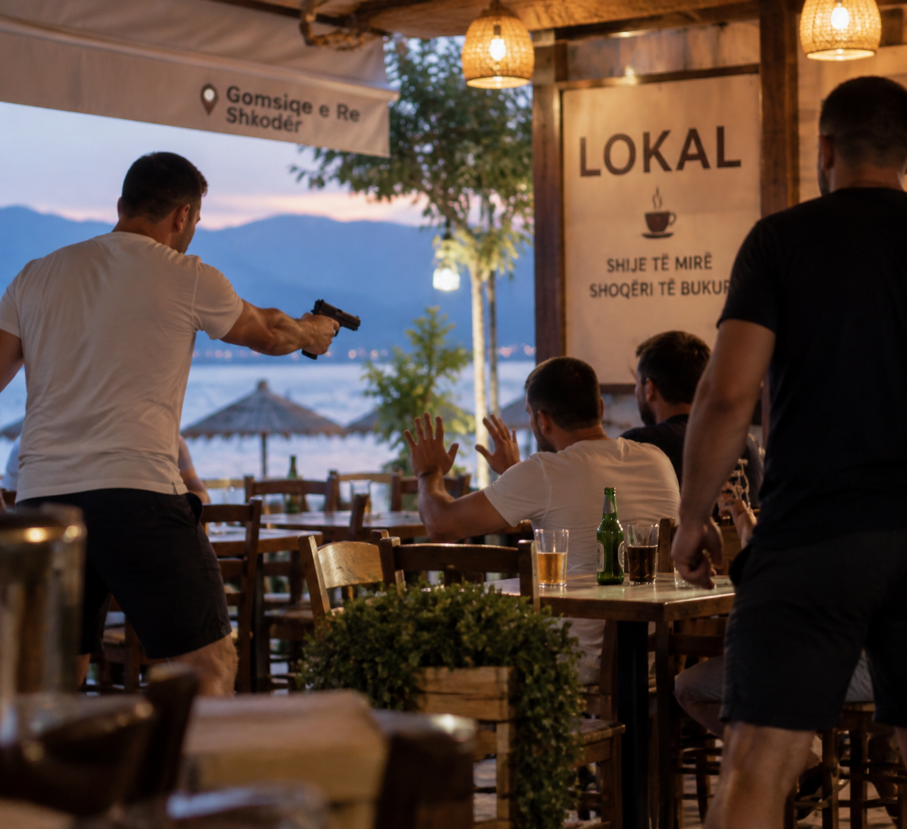 “Lajthisin” shkodranët, pas sherrit nxjerrin pistoletat në mes të lokalit