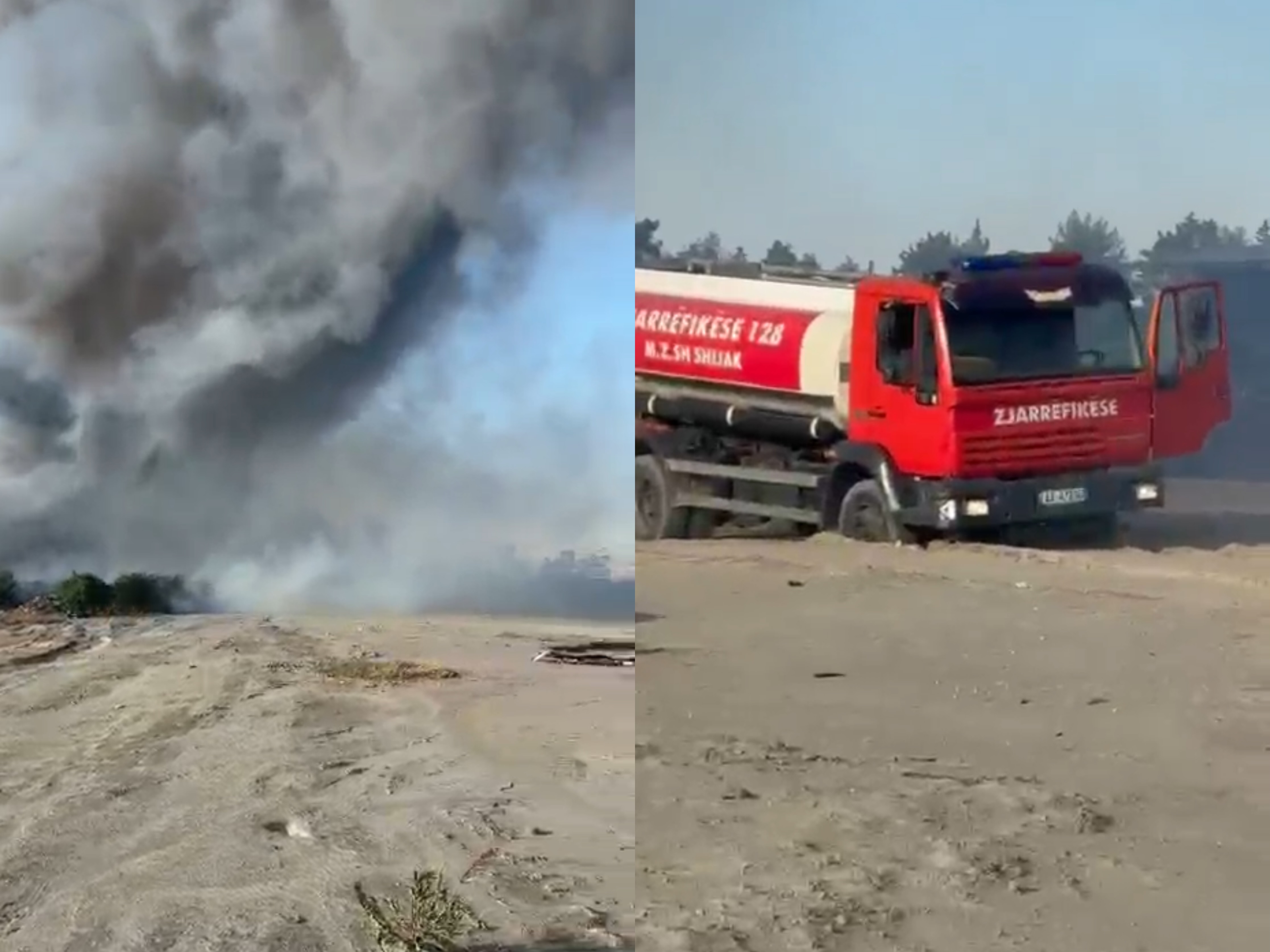 Flakët përpijnë pikën e skrapit, zjarrfikësja pa ujë bllokohet në baltë
