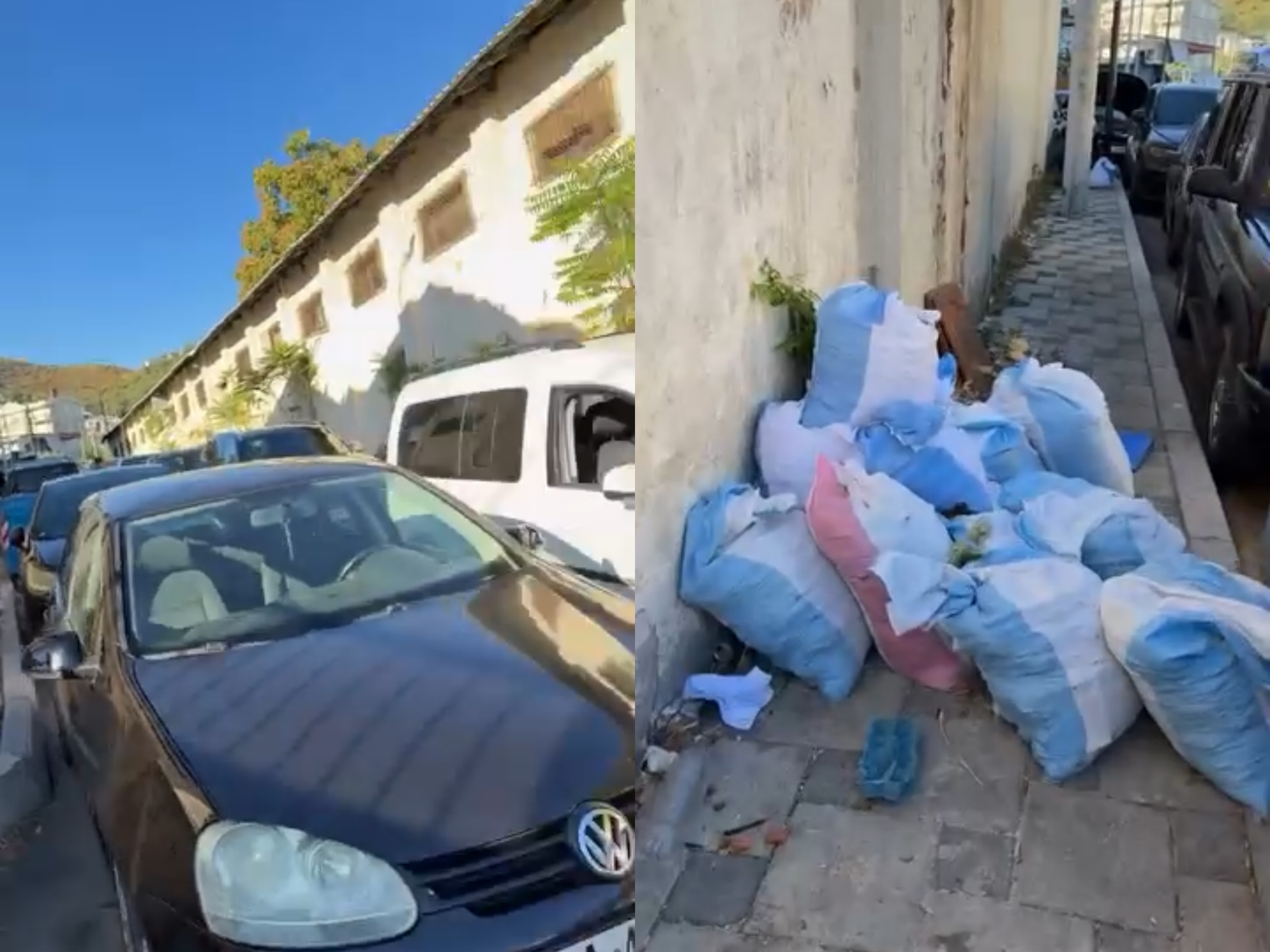 Rrugët me mbeturina e makina vend e pa vend, prindërit me fëmijë s’kanë ku kalojnë