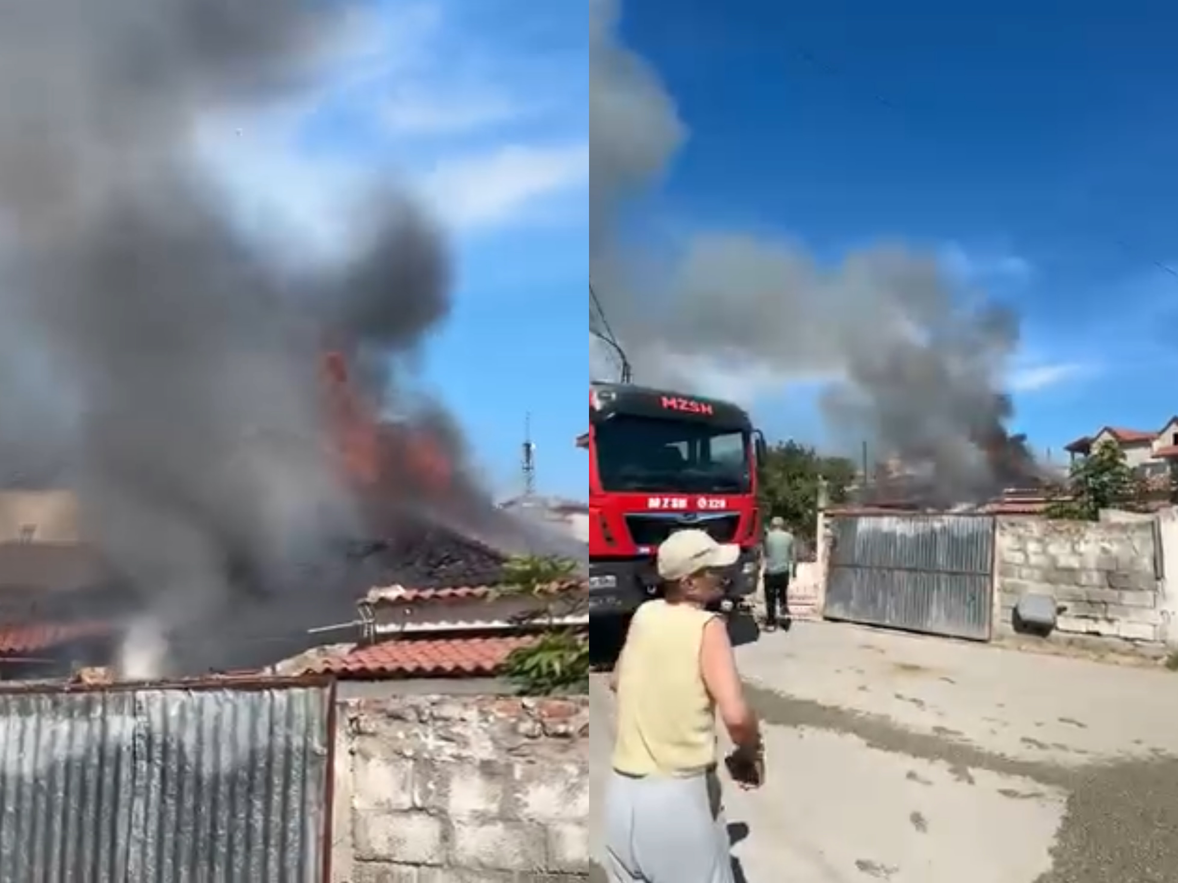 Gruaja harroi bombolën ndezur dhe iku në dyqan, shtëpia përfshihet nga flakët