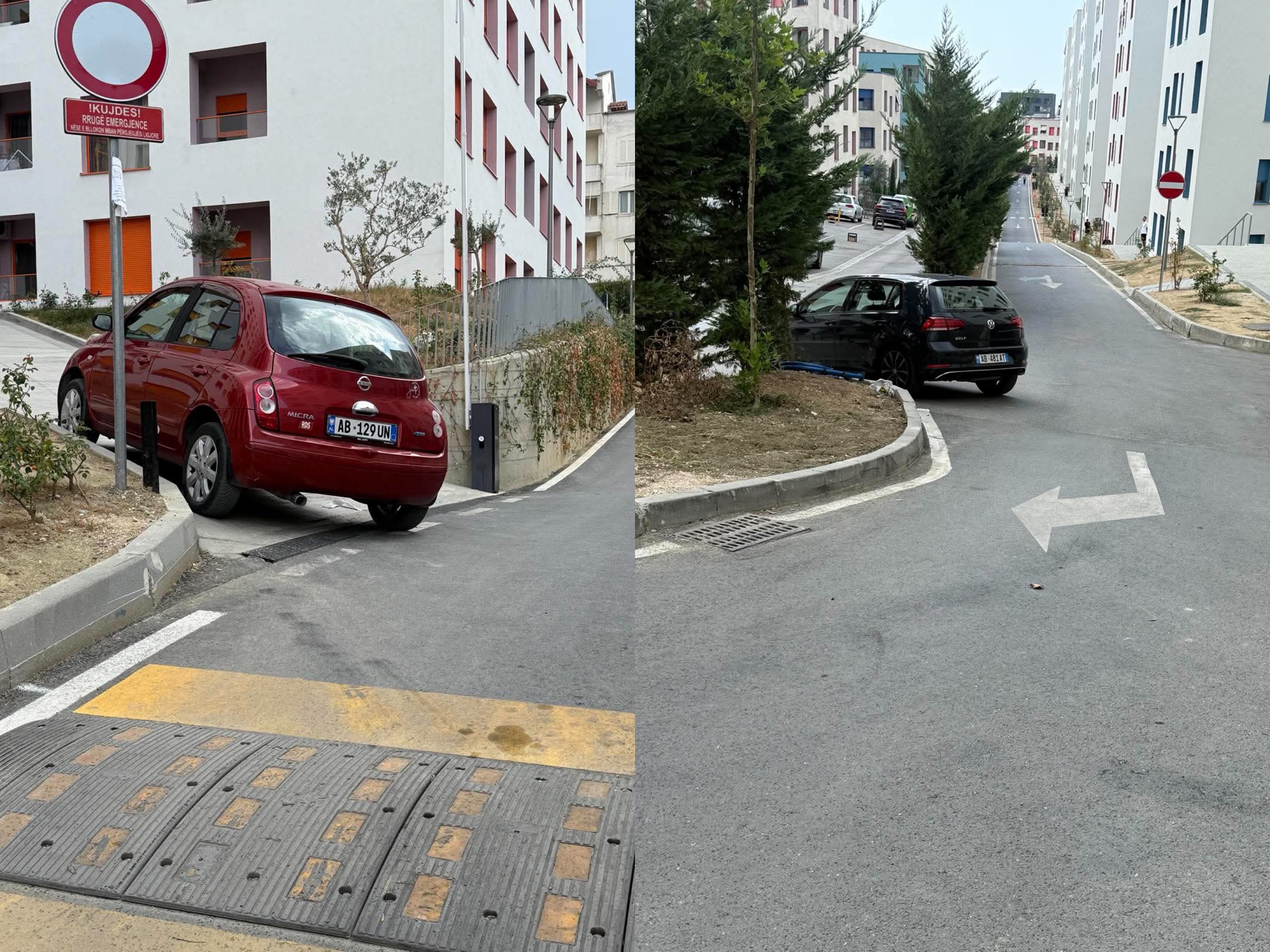 Rruga kthehet në parking te pallatet Kadiu, banorët: Nuk kalojmë dot, policia s’vjen