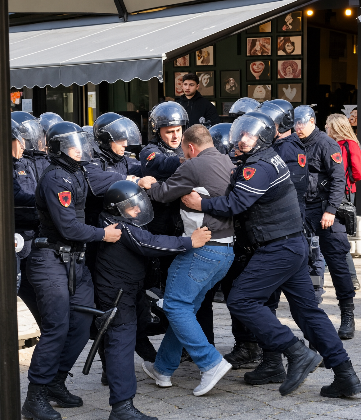 Pasi zhdëpën me shkopa gome e grushte qytetarët, Policia bën bilancin: Na keni lënduar 6 efektivë
