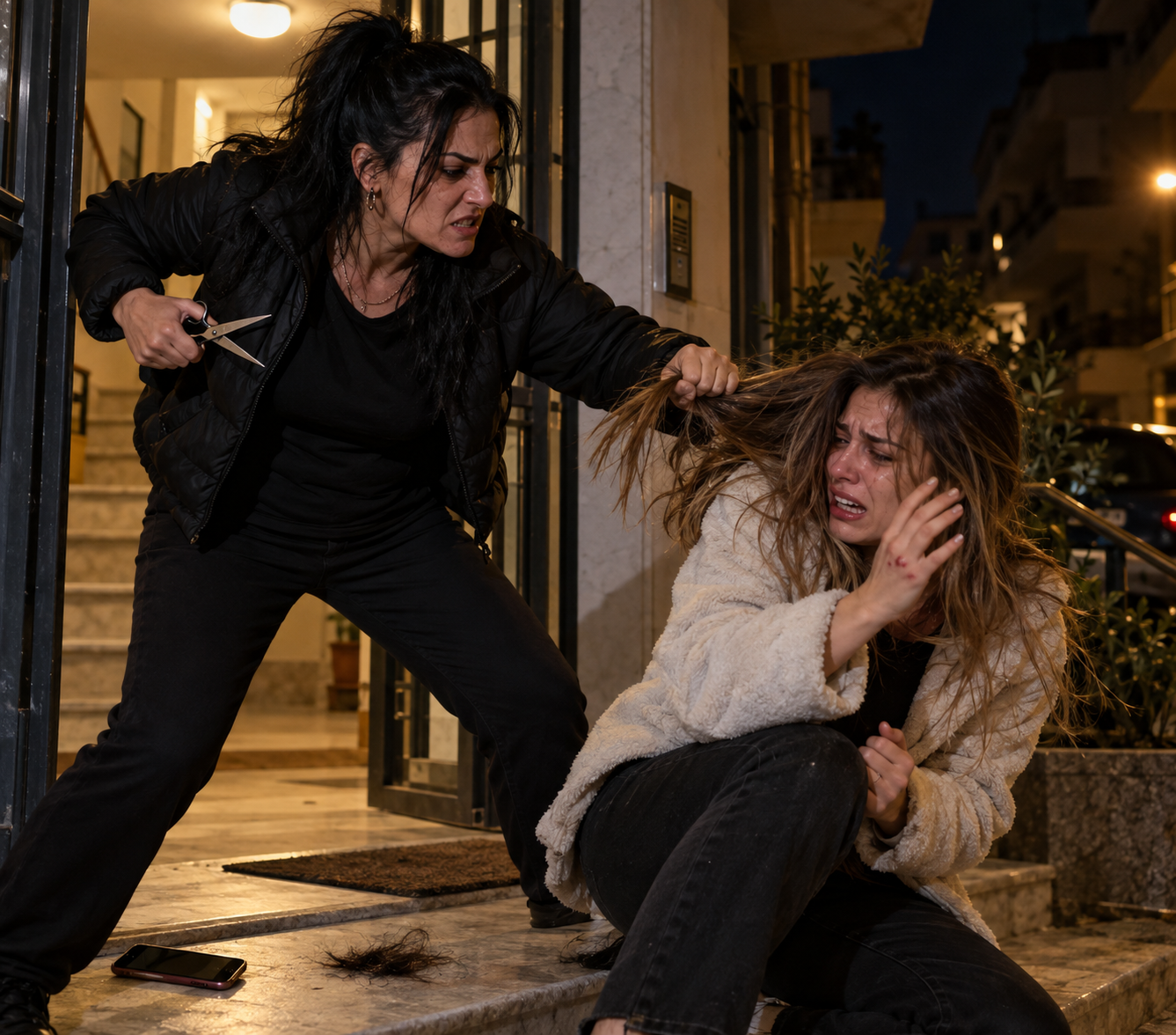 Greqi: Shqiptarja përballet me partneren e ish-burrit, e sulmon dhe i pret flokët