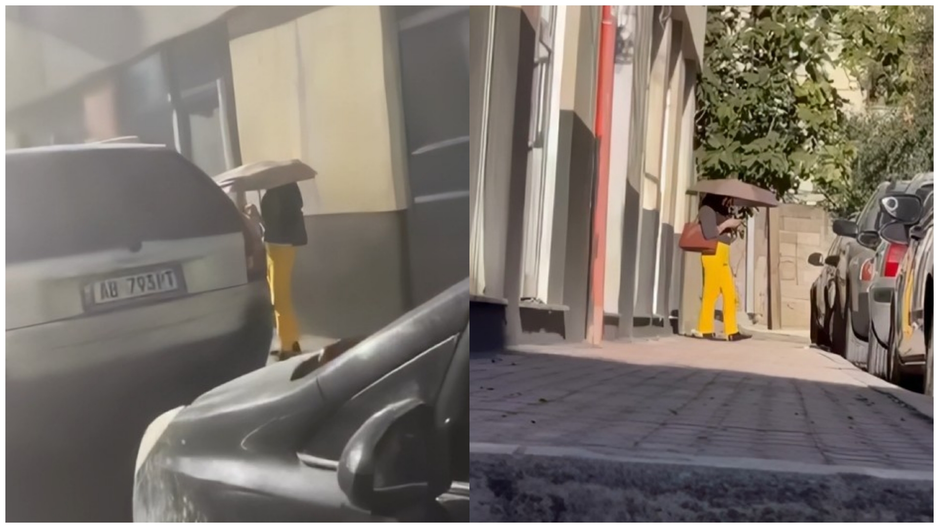 Prindi ngre alarmin: Një vajzë me çadër dhe shami afrohet pranë kopshtit dhe ruan fëmijët