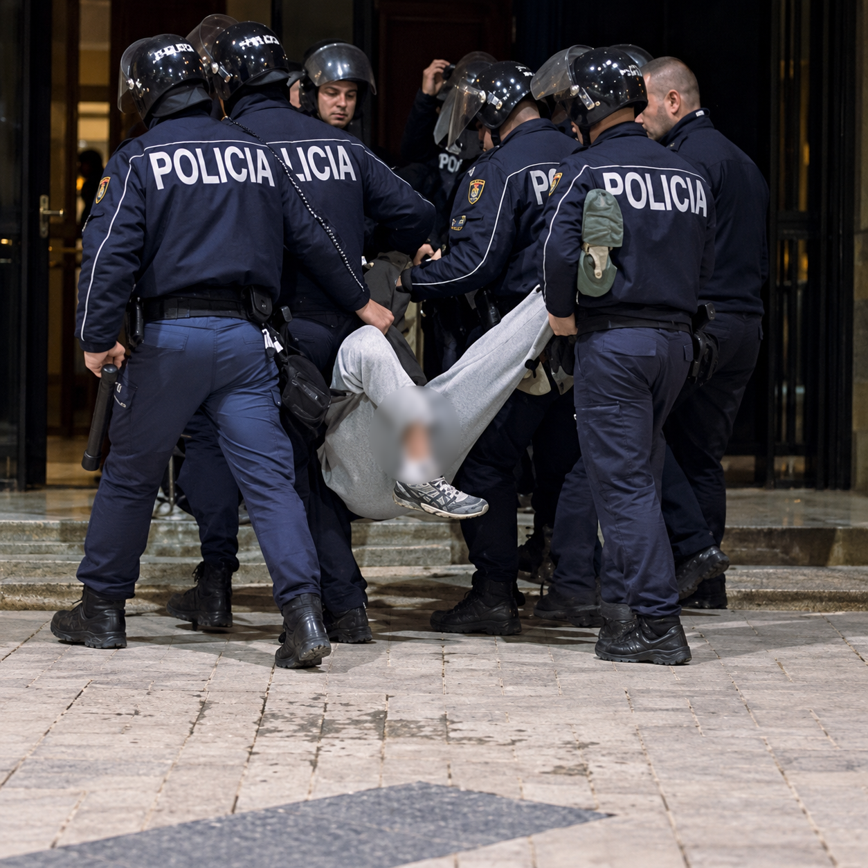 Këmba e thyer pezullon 4 policë dhe shefin e Rendit
