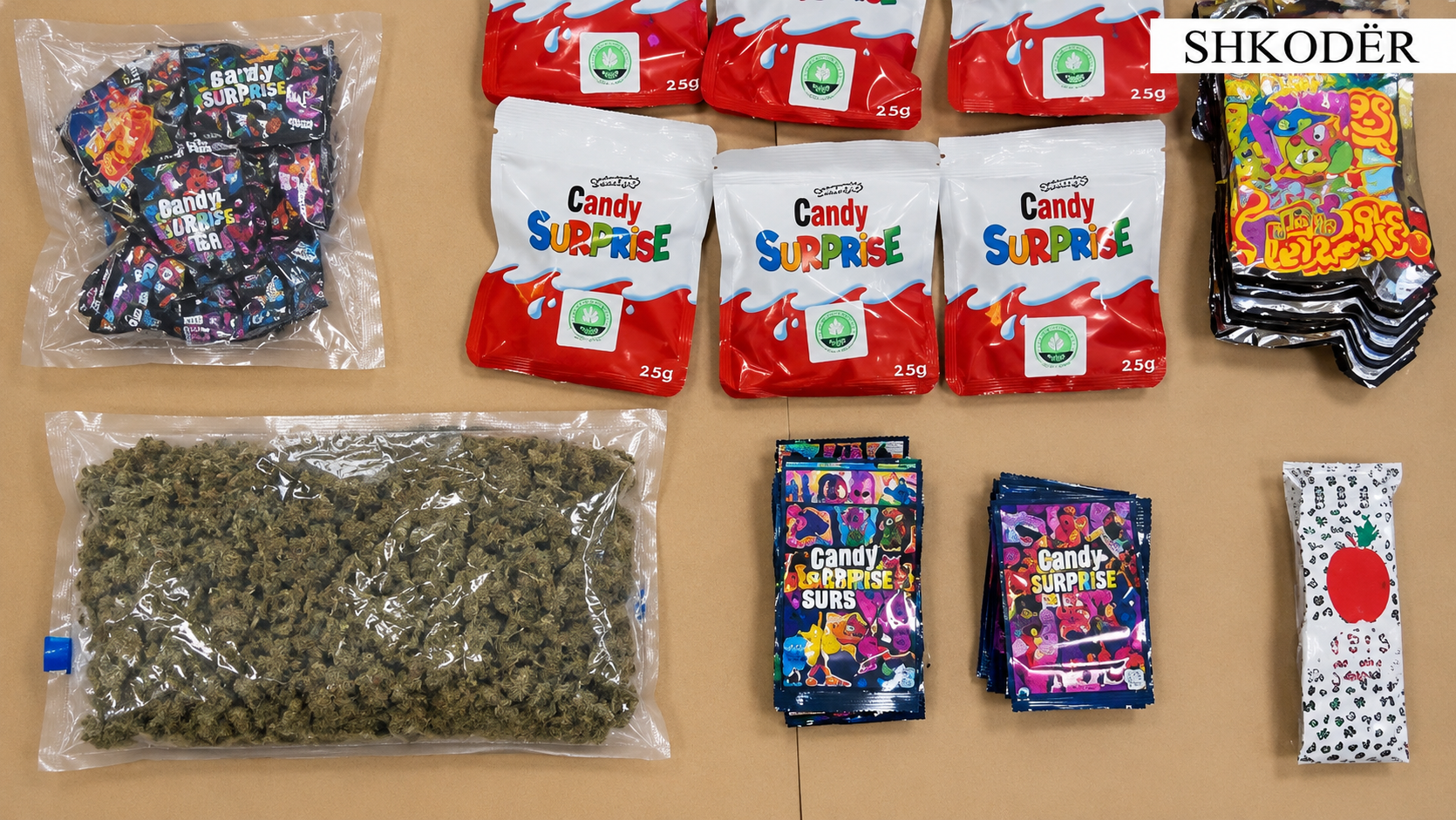 28-vjeçari në Shkodër paketonte kanabisin si “Candy surprise” dhe e shiste pranë shkollave