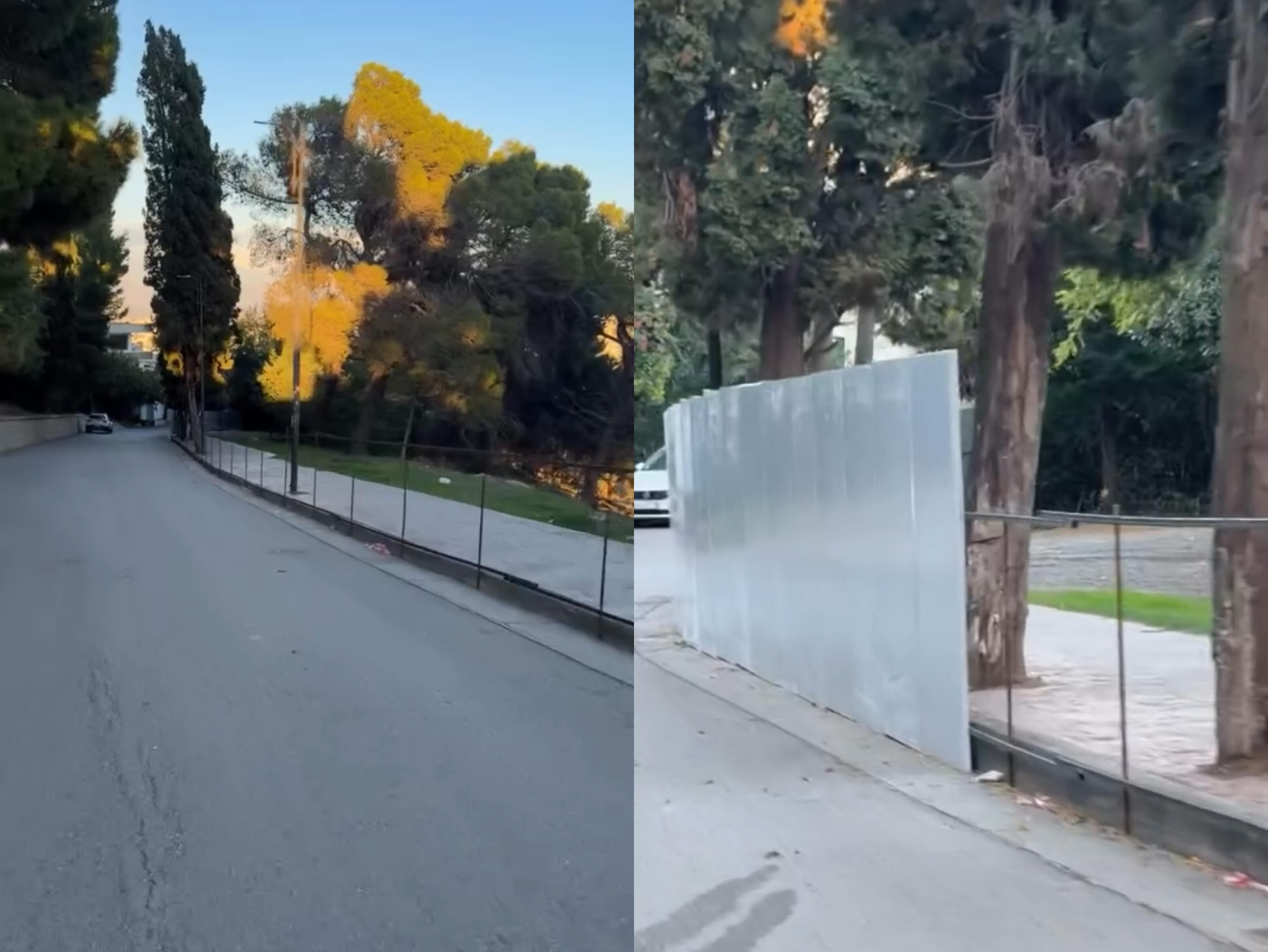 Nis rrafshimi i pishave te Vila e Zogut? Rrethohet trotuari, këmbësorët s’kanë ku kalojnë
