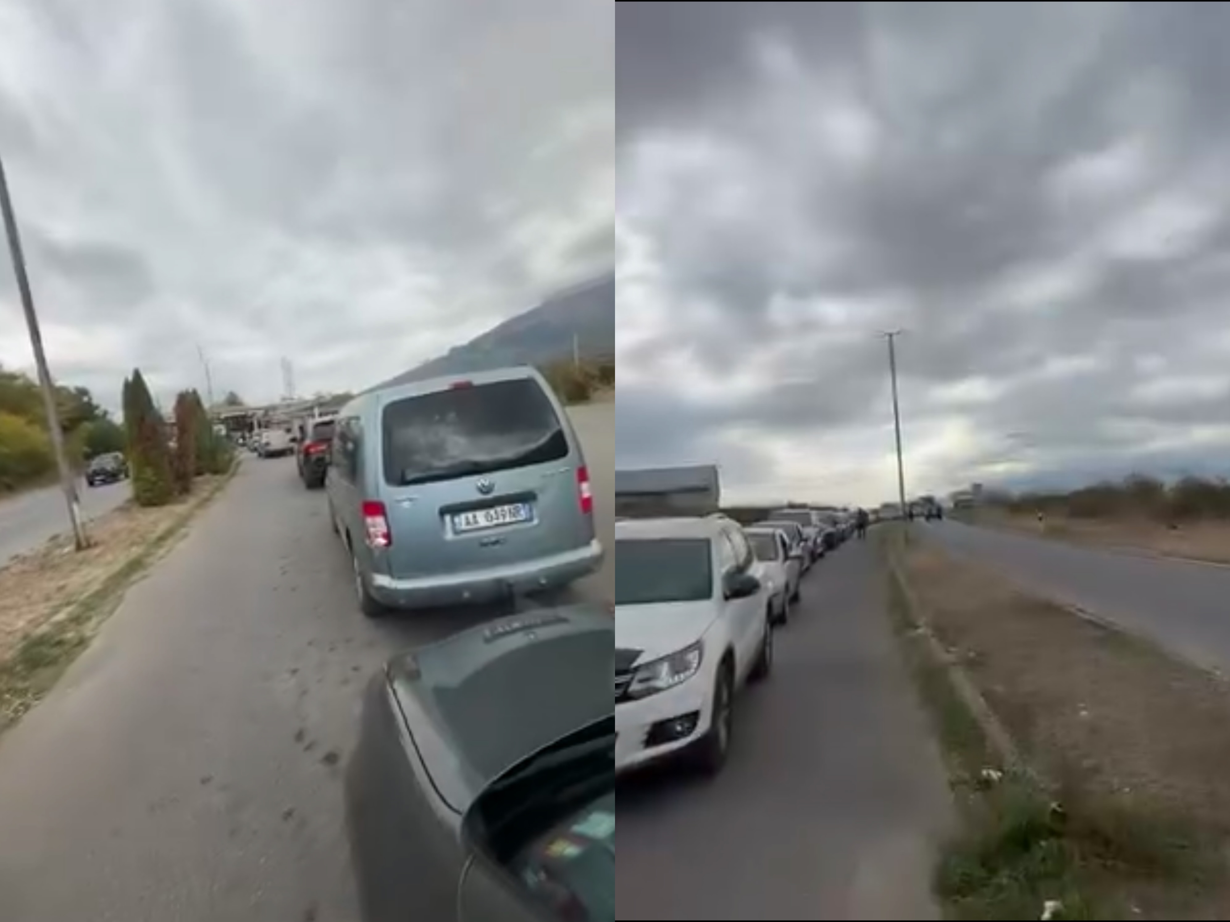 Radhë të gjata në pikën kufitare të Bllatës, shqiptarët presin me orë të tëra